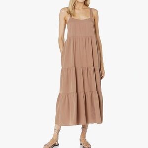 The Drop Britt Tiered Maxi Tent Dress— Mushroom